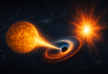 Rare Supernova Caught in the Act as Black Hole Destroys Star