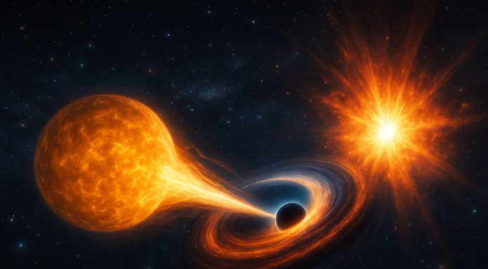 Rare Supernova Caught in the Act as Black Hole Destroys Star