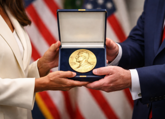Machado Hands Her Nobel Peace Prize Medal to Trump