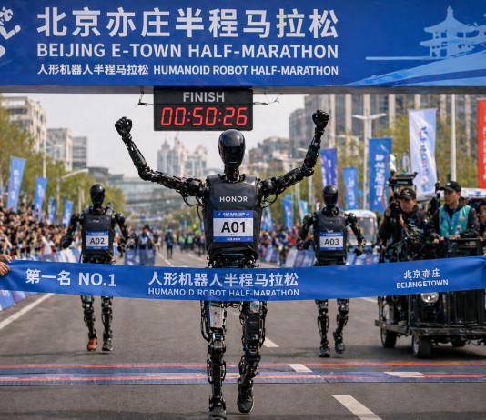 Chinese Humanoid Robot Beats Human Half-Marathon Record in Beijing