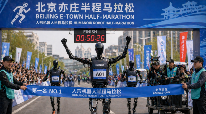 Chinese Humanoid Robot Beats Human Half-Marathon Record in Beijing