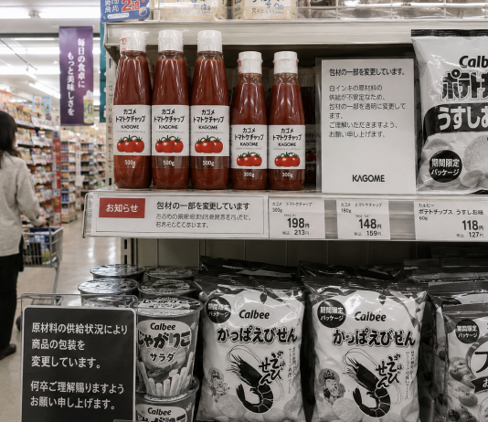 Japanese Food Companies Simplify Packaging as Ink Supplies Tighten