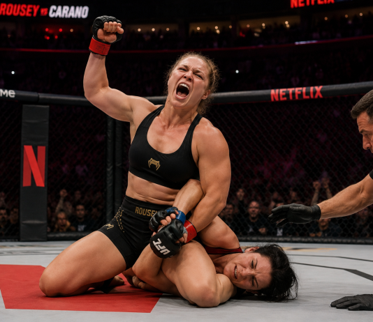 Ronda Rousey Returns, Finishes Gina Carano in 17 Seconds at Netflix MMA Debut