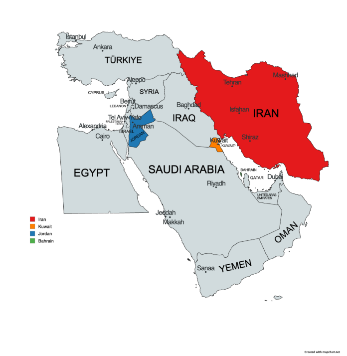 Iran_Jordan_Kuwait_Bahrain