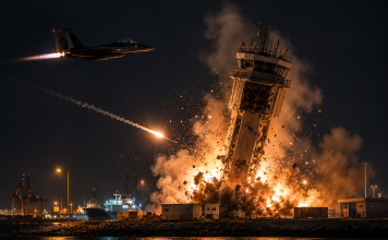 US Strike Destroys Surveillance Tower at Iranian Port