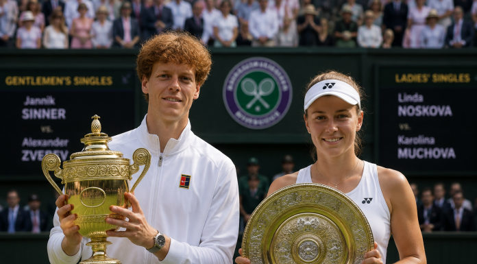 Jannik Sinner Defends Wimbledon Title as Linda Noskova Wins First Grand Slam