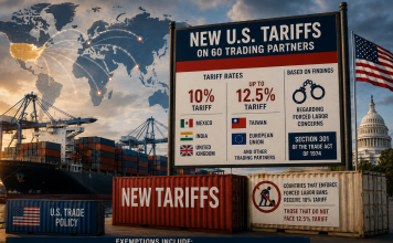 U.S. Imposes New Tariffs on 60 Trading Partners Under Trade Act