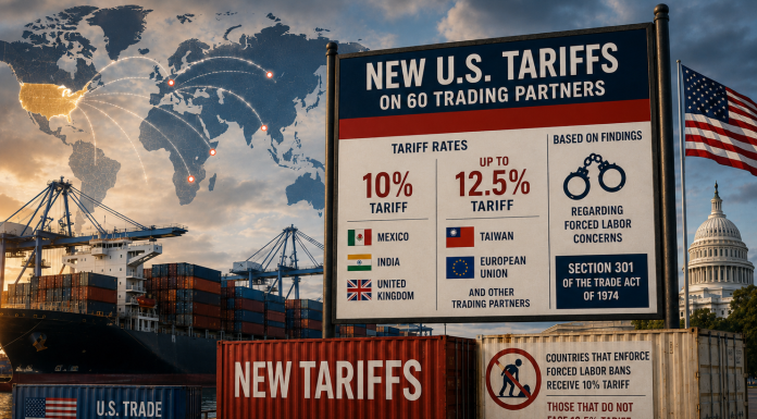 U.S. Imposes New Tariffs on 60 Trading Partners Under Trade Act